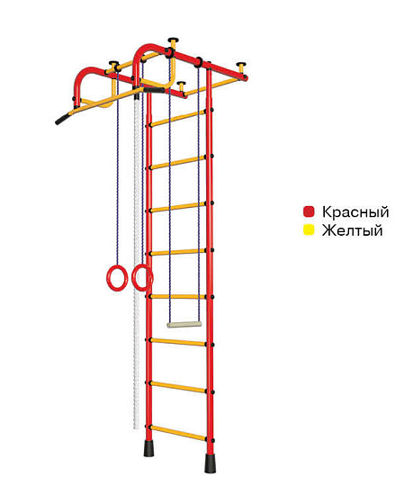 Детский спортивный комплекс ДСК   "Пионер-1" (усиленый) 2,9-3,4м. (красный-желтый)