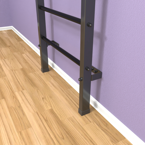 картинка Шведская стенка «LittleSport» Л 2.0 Графит черные ступени от магазина Лазалка