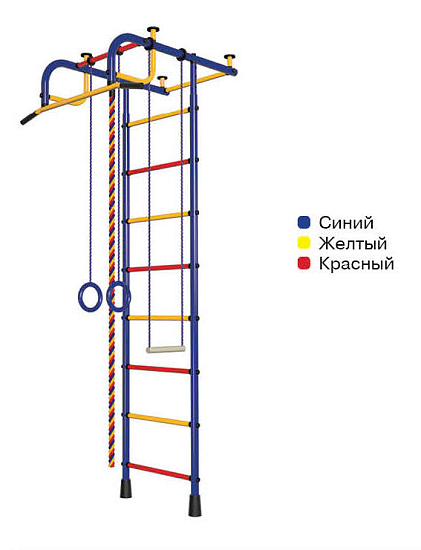 Детский спортивный комплекс ДСК   "Пионер-1" 2,9-3,4м. (синий-радуга)