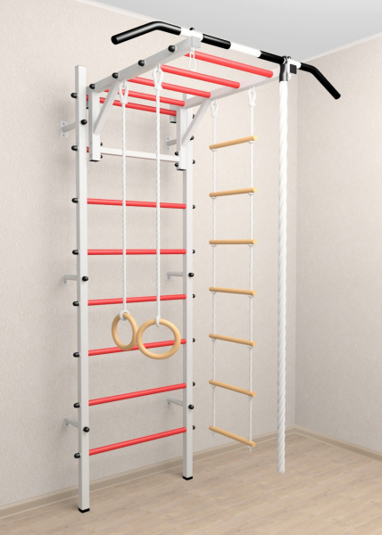 Шведская стенка Sv Sport 521 (Турник рукоход/Канат/Кольца/Лестница) 