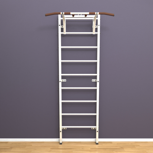 Шведская стенка «LittleSport» ПУ Белый белые ступени