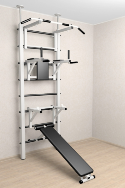 Шведская стенка Sv Sport враспор (Турник стандарт/Брусья/Стойка/Скамья) (275-295 см) В707