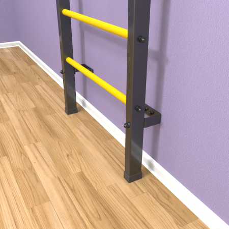 картинка Шведская стенка «LittleSport» Л Графит желтые ступени от магазина Лазалка