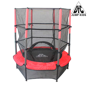 Батут с сеткой DFC Jump Kids 55INCH- диаметр 140см (красный)