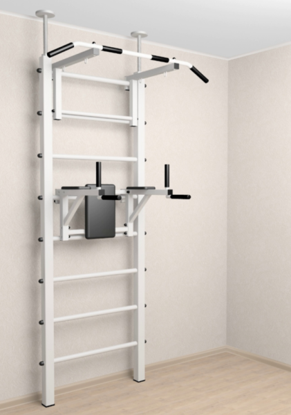 Шведская стенка Sv Sport враспор (Турник стандарт/Брусья) (высота 258-275см) 703