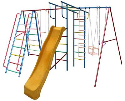 Детский спортивный комплекс для дачи  "Вертикаль  А1+П  макси" с горкой