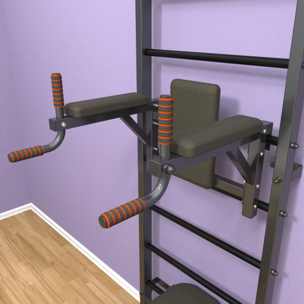 Шведская стенка «LittleSport» Л 3.0 Графит черные ступени