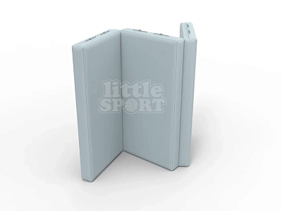 картинка Мат кожзам LittleSport (100х150х10см) складной в 3 сложения серый от магазина БэбиСпорт