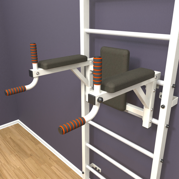 Шведская стенка «LittleSport» ПУ 2.0 Белый белые ступени