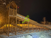 Зимняя горка "IgraGrad Snow Fox 12 м" с двумя скатами и выкатом 8 м