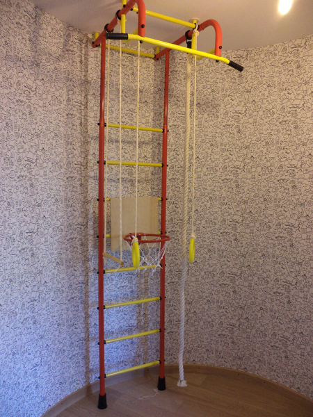 Детский спортивный комплекс ДСК   "Пионер-1" (красный-желтый)