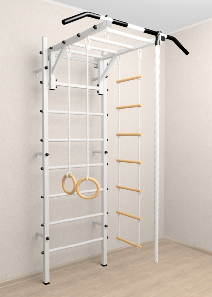 Шведская стенка Sv Sport усиленная 621 (Турник рукоход/Канат/Кольца/Лестница)