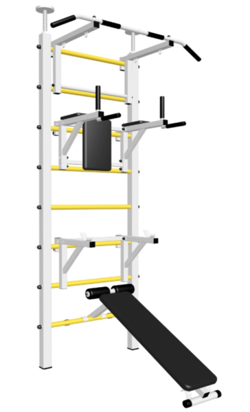 Шведская стенка Sv Sport враспор (Турник стандарт/Брусья/Стойка/Скамья) (275-295 см) В707