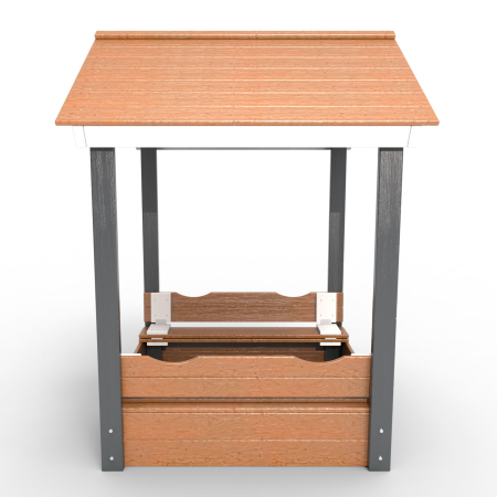 картинка Детская деревянная песочница с крышей "Ультра" от магазина Лазалка