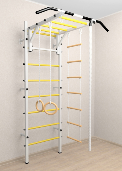 Шведская стенка Sv Sport усиленная 621 (Турник рукоход/Канат/Кольца/Лестница)