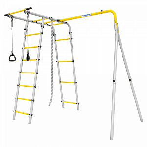 Детский спортивный комплекс для дачи ROMANA Лесная поляна - 3 (желтый/серый)