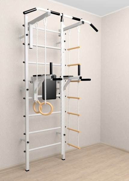 Шведская стенка Sv Sport 504 (Турник стандарт/Брусья/Канат/Кольца/Лестница)