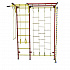 Детский спортивный комплекс ДСК "Пионер-С4Л" с комбинированной лестницей (пристеночный) красно-желтый