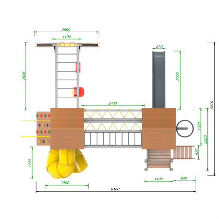 картинка Детская площадка Пикник «Урбан Д» Кракен Компакт от магазина Лазалка