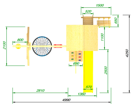 Детская площадка Пикник  "Стандарт Д" с гнездом