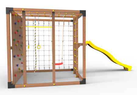 Детская площадка Куб " Оптимус" с горкой
