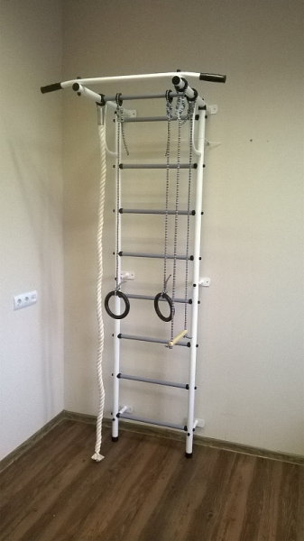 Детский спортивный комплекс ДСК "Пионер-С2Р"  белый-серый