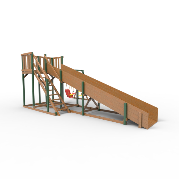 Детская площадка - деревянная горка Пикник "Зима №3" Форест с рукоходом